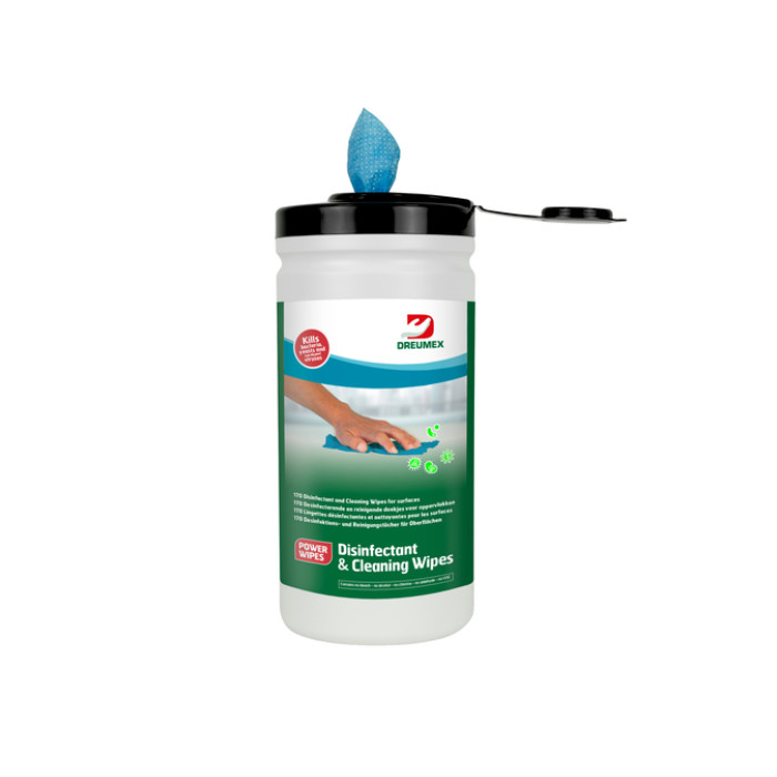 Desinfectiedoekjes Dreumex Disinfectant & Cleaning bus 170 stuks blauw