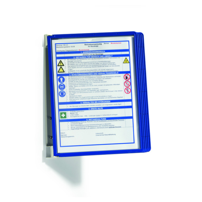 Wandelement Durable Vario Wall met 5-tassen blauw