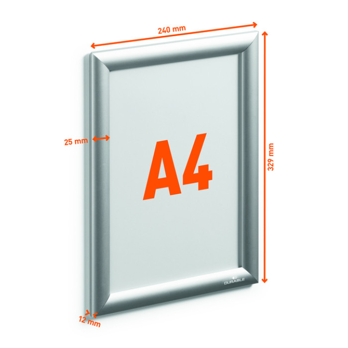 Kliklijst Durable A4 aluminium