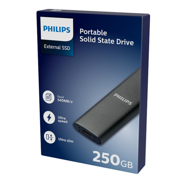 SSD Philips External 250 GB Ultra Speed Space Grey