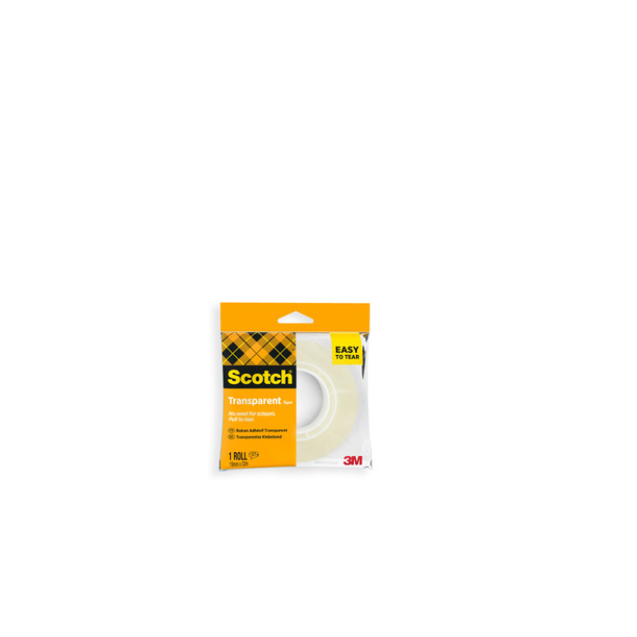 Plakband Scotch 508 19mmx33m transparant 1 rol