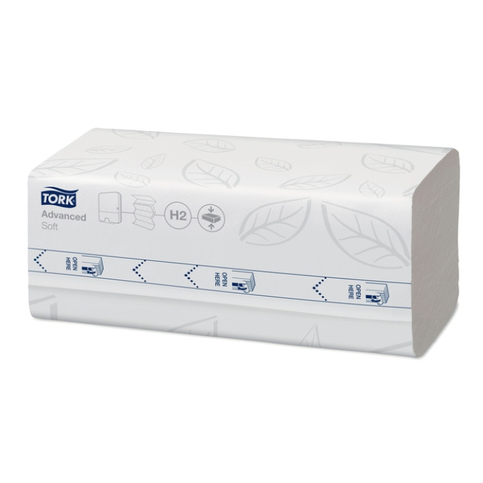 Handdoek Tork H2 Xpress compressed Advanced multifold 2-laags 212x320mm 12x200 vel wit 120454