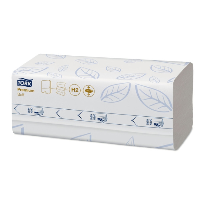 Handdoek Tork H2 Xpress compressed Premium multifold 2-laags 212x240mm 12x225 vel wit 100889