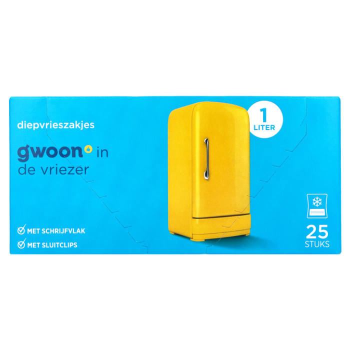 Diepvrieszak G'woon 25 x 1 liter