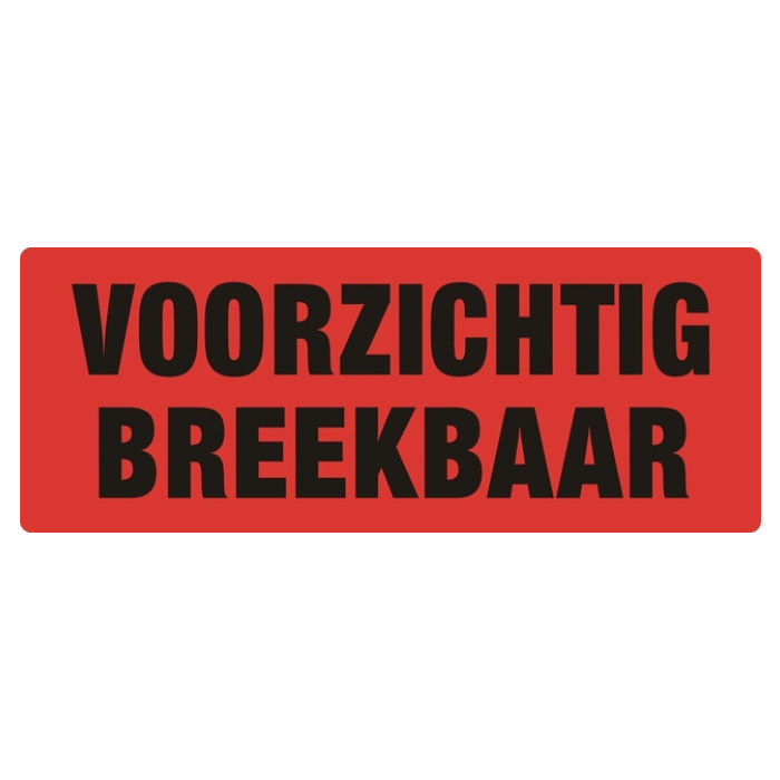 Waarschuwingsetiket IEZZY voorzichtig breekbaar 130mmx50mm 500 stuks