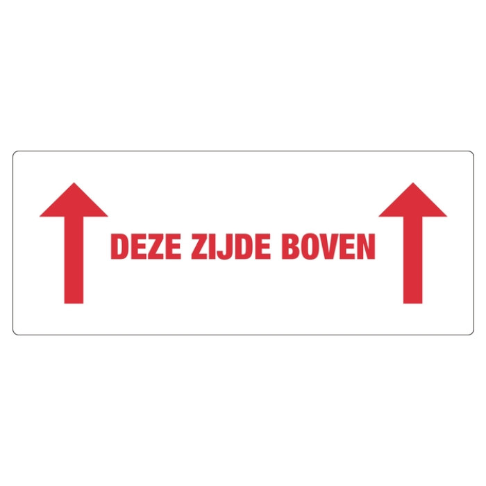 Waarschuwingsetiket IEZZY deze zijde boven 150mmx60mm 500 stuks