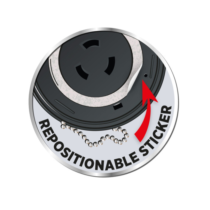 Baliebalpen Bic met ketting medium zwart