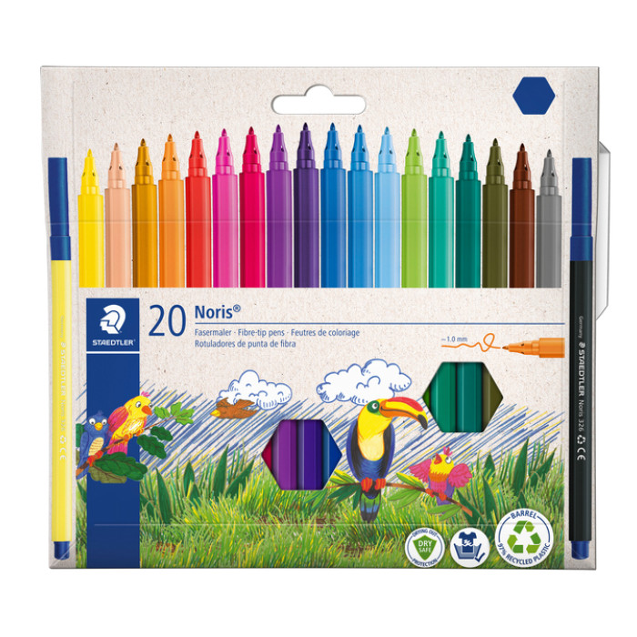 Kleurstift Staedtler Noris 326 kartonnen etui 20 kleuren