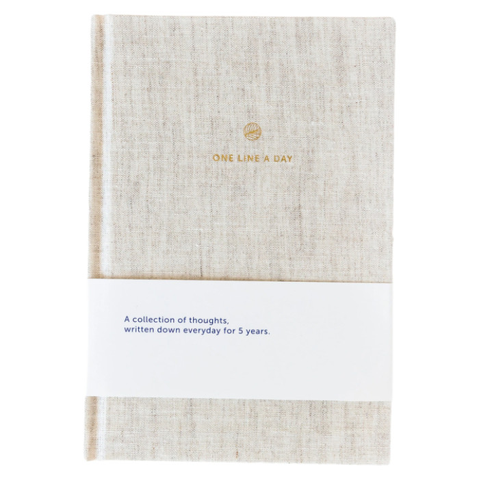 Dagboek A-Journal One Line A Day Linen lijn