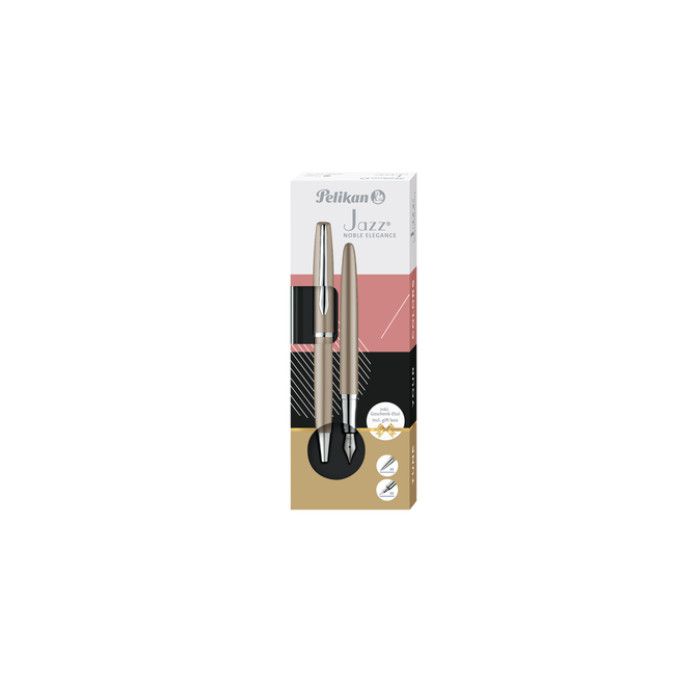 Schrijfset Pelikan Jazz Noble Elegance K36+P36 medium taupe