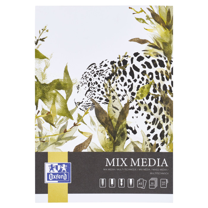 Tekenblok Oxford Mix Media A5 50 vel 225 gram