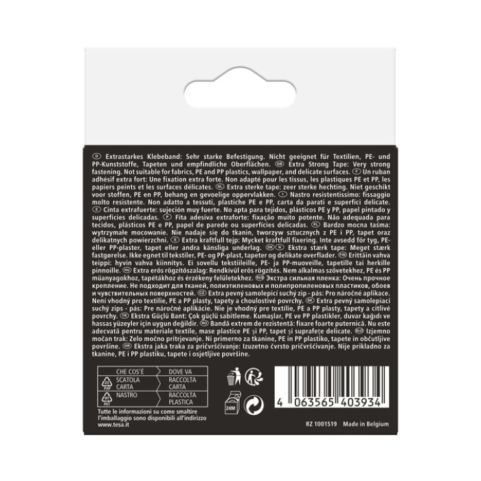 Klittenband tesa Ultra Power Lock Tape 100cmx25mm zwart