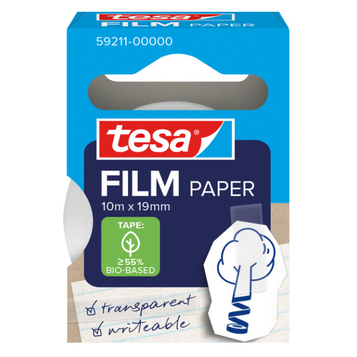 Plakband tesafilm papier 19mmx10m