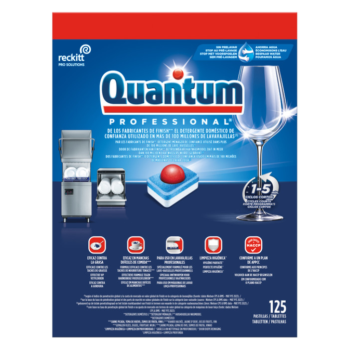 Vaatwastabletten Quantum Pro All-in-one 125 stuks
