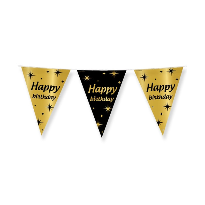 Classy Party flags foil Happy Birthday