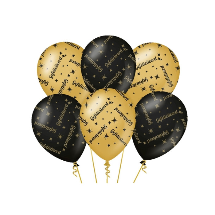 Classy party balloons Gefeliciteerd