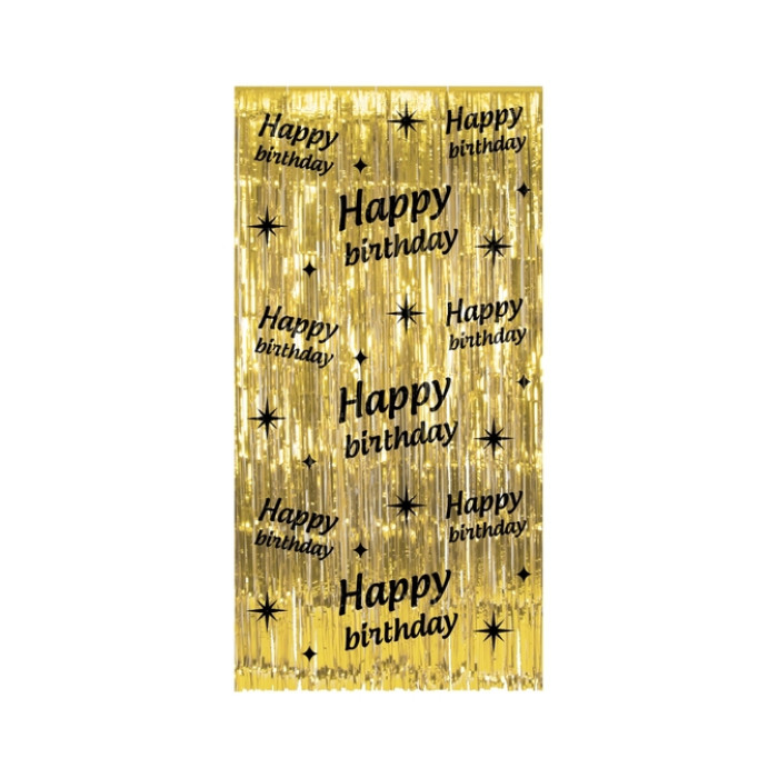 Classy Party Curtain Happy Birthday