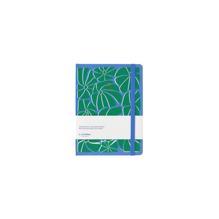 Notitieboek A5 blauw/groen A Journal lijn