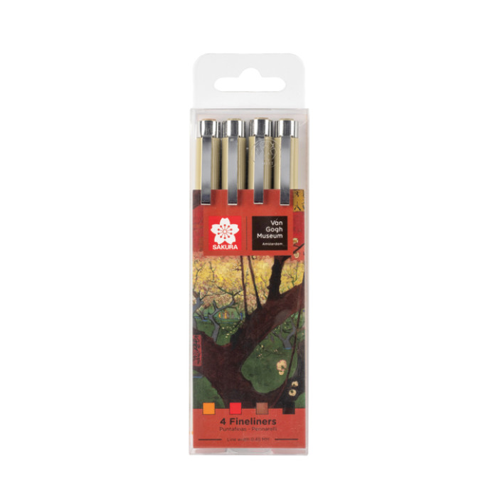 Fineliner Sakura x Van Gogh Museum set à 4 kleuren assorti