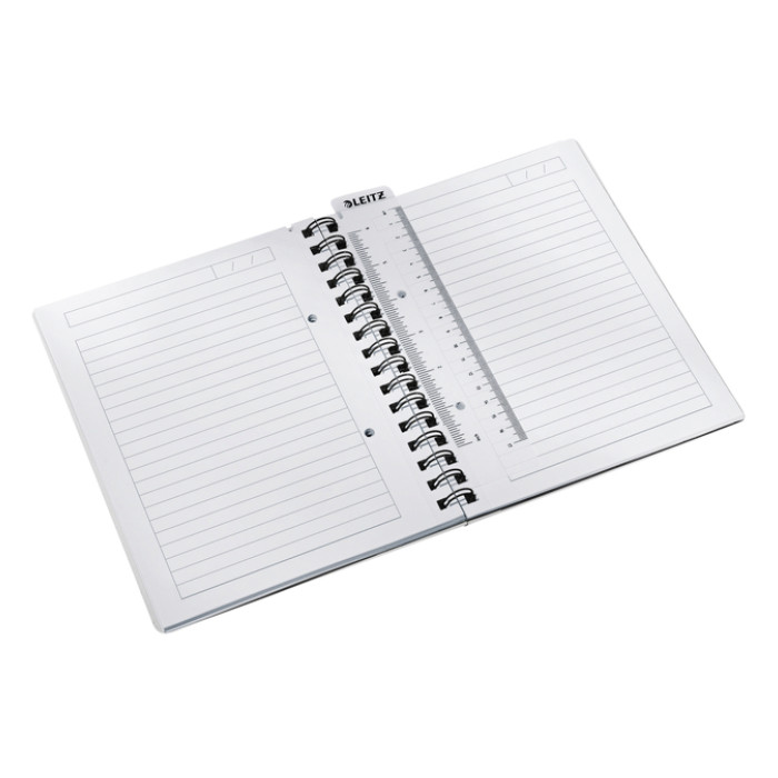 Notitieboek Leitz WOW A5 spiraal PP lijn roze