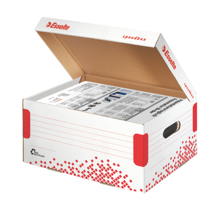 Opberg- en transportdoos Esselte Speedbox 355x193x252mm wit