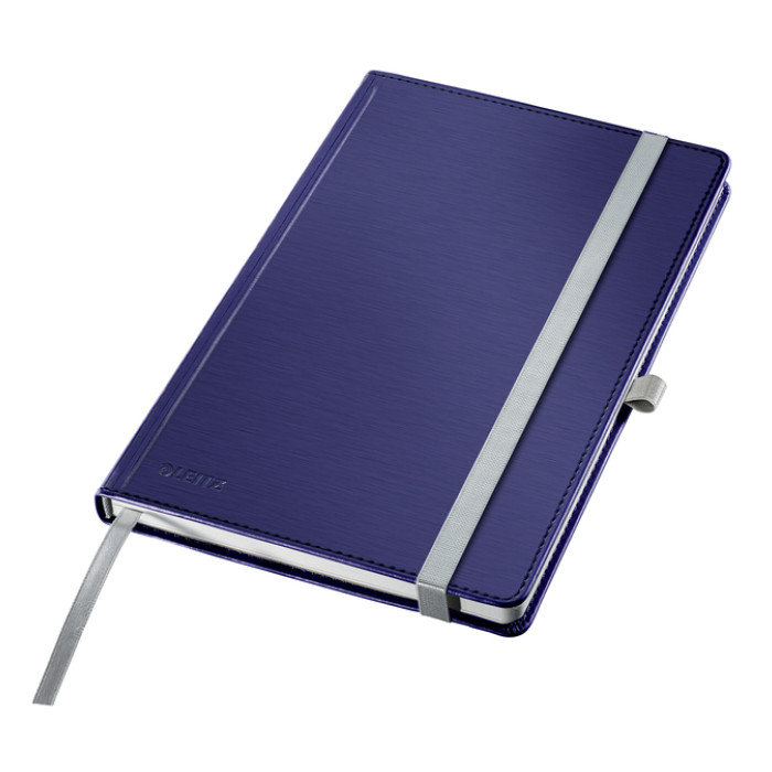 Notitieboek Leitz Style A5 lijn 160 pagina's 100gr blauw