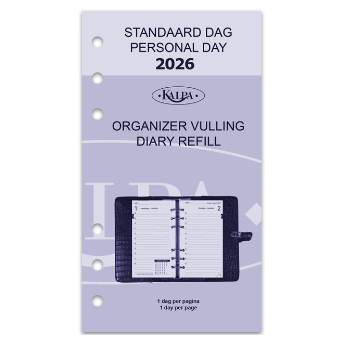 Agendavulling 2026 Kalpa Personal 1dag/1pagina