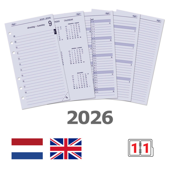 Agendavulling 2026 Kalpa Personal 1dag/1pagina