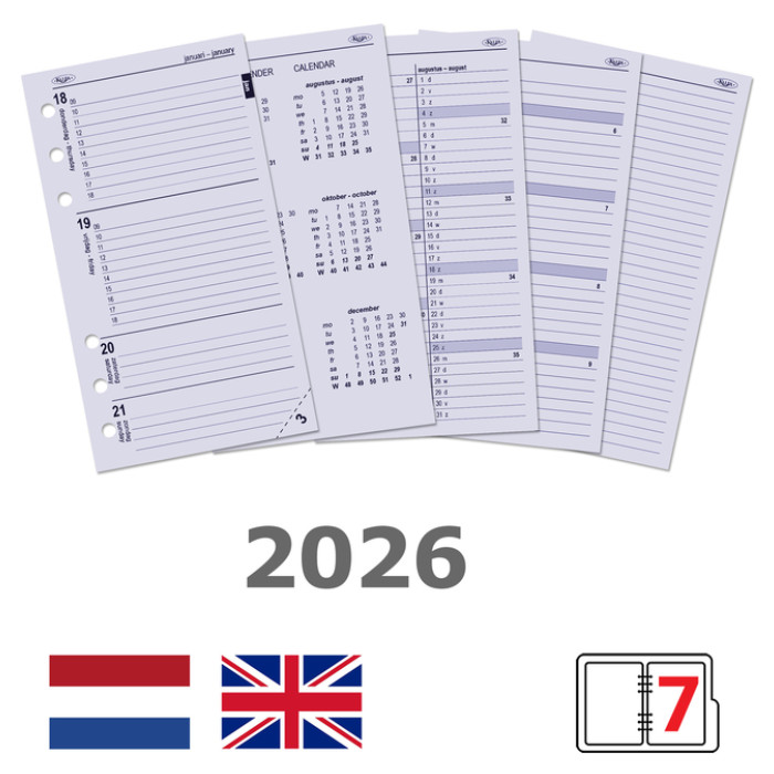 Agendavulling 2026 Kalpa Personal 7dagen/2pagina's