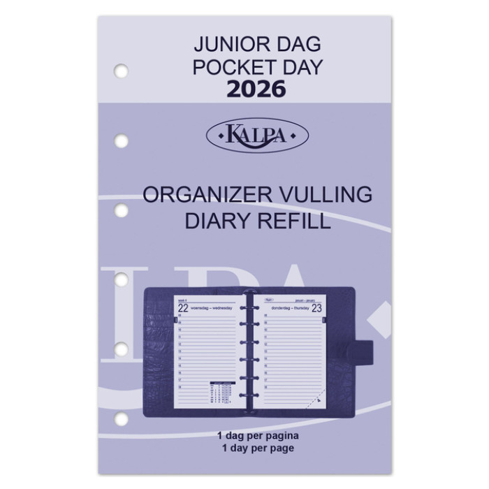 Agendavulling 2026 Kalpa Pocket 1dag/1pagina