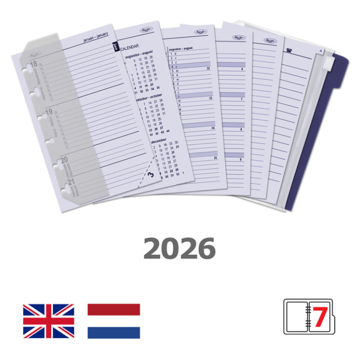 Agendavulling 2026 Kalpa Pocket jaardoos 7dagen/2pagina'