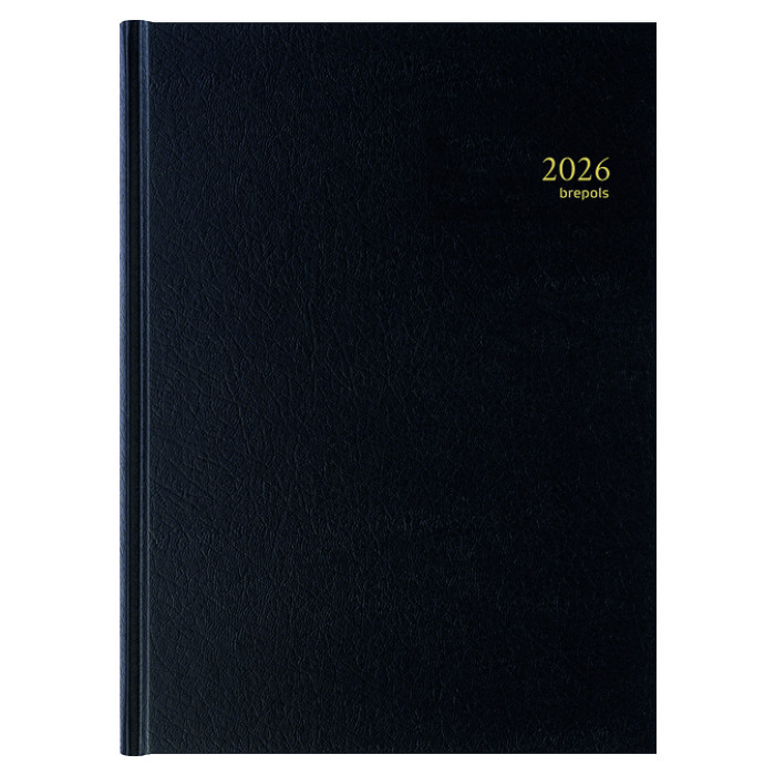 Agenda 2026 Brepols Bremax Santex A4 1dag/1pagina 4 kolommen zwart
