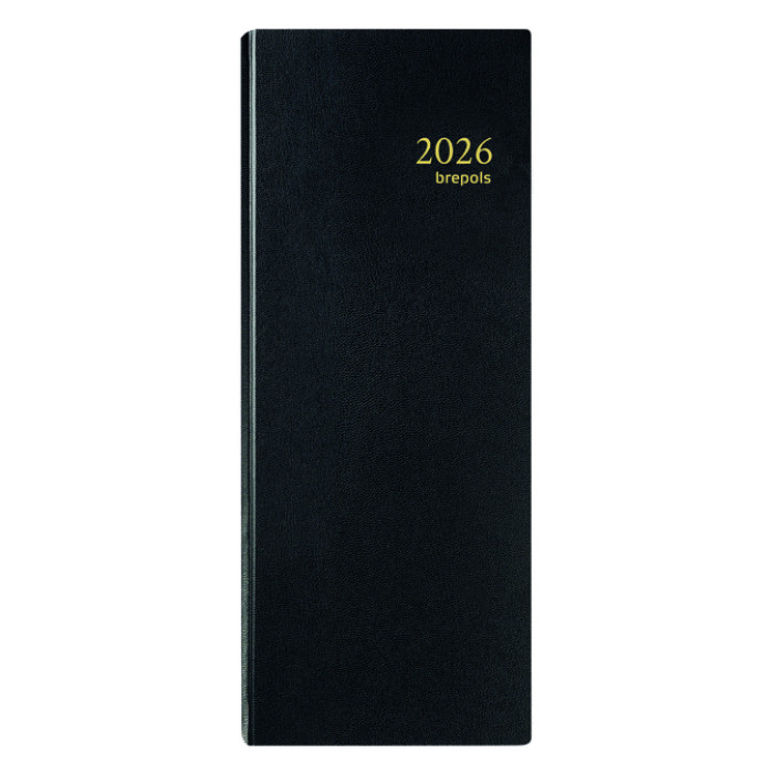 Agenda 2026 Brepols Saturnus Lima 1dag/2pagina's zwart
