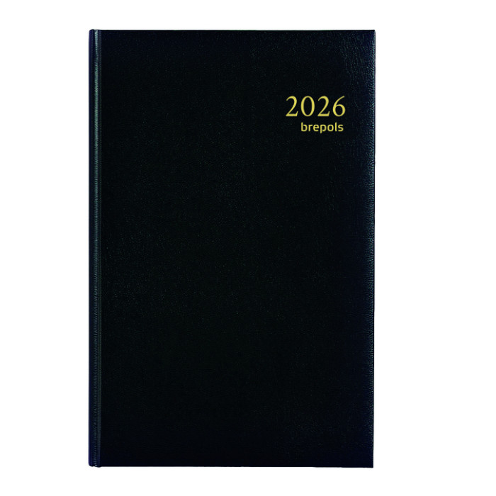 Agenda 2026 Brepols Saturnus Lima 7dagen/2pagina's zwart