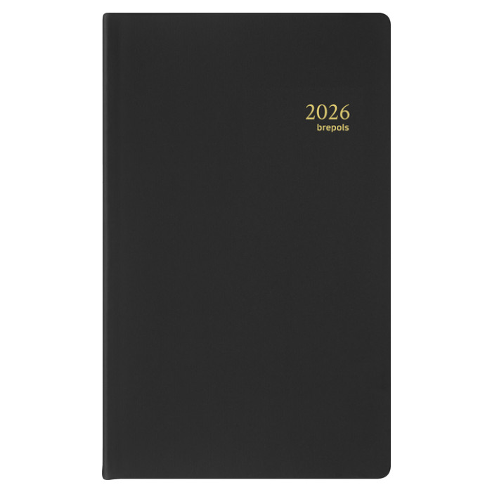 Agenda 2026 Brepols Breform Seta 1dag/1pagina zwart
