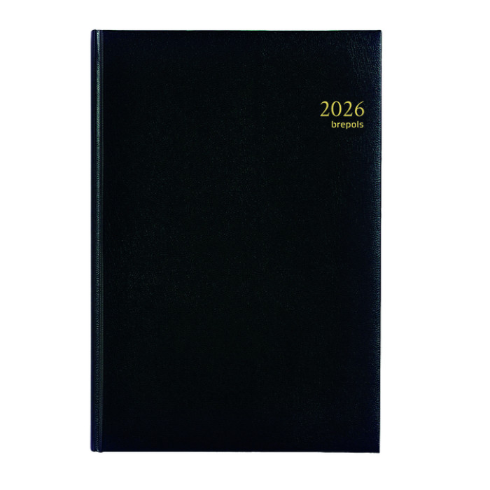 Agenda 2026 Brepols Omega Lima 7dagen/2pagina's zwart
