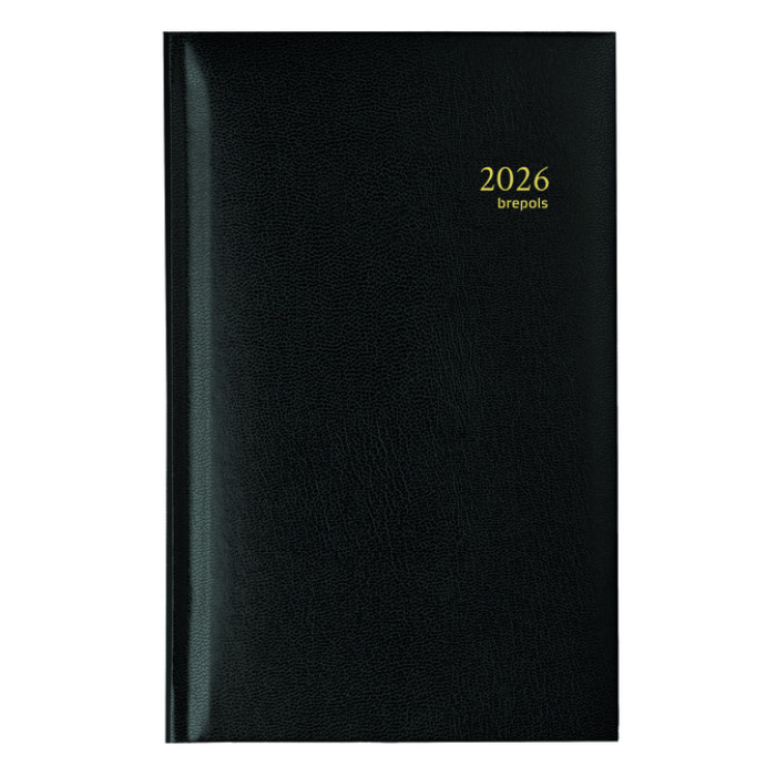 Agenda 2026 Brepols Interplan Lima 7dagen/2pagina's zwart