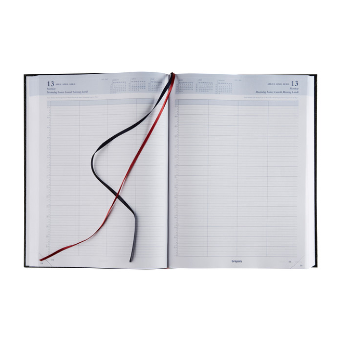 Agenda 2026 Brepols Bremax Santex A4 1dag/2pagina's 8 kolommen bordeaux