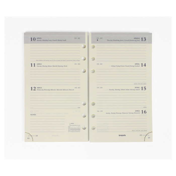 Agendavulling 2026 Brepols Brefax 17 7dagen/2pagina's
