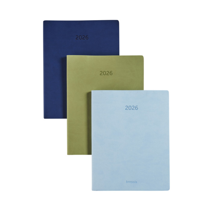 Agenda 2026 Brepols Timing Colora 7dagen/2pagina's groen, lichtblauw, donkerblauw