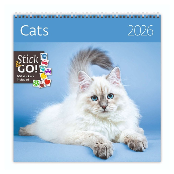 Kalender 2026 Helma 365 30x30cm katten