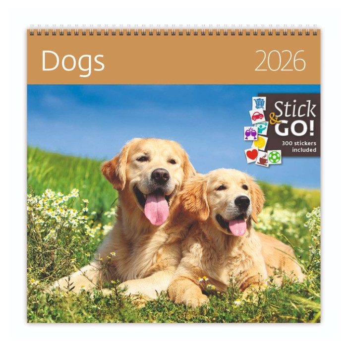 Kalender 2026 Helma 365 30x30cm honden
