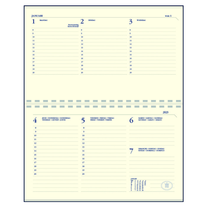 Agenda 2026 Ryam Compact Suprema 7dagen/2pagina's ringplastic bordeaux