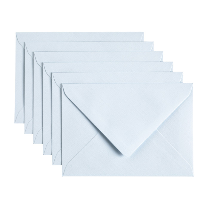 Envelop Papicolor C6 114x162mm babyblauw pak à 6 stuks