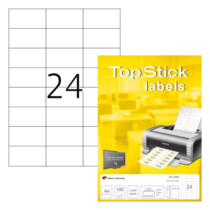 Etiket Office 70x37mm 2400 stuks