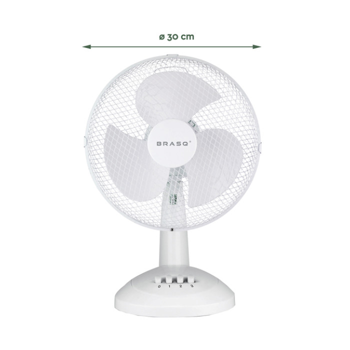Tafelventilator BRASQ F400 Ø 30cm wit