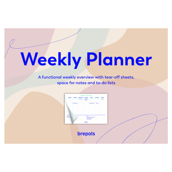 Planner Brepols Weekly A4 7dagen/1pagina horizontaal assorti