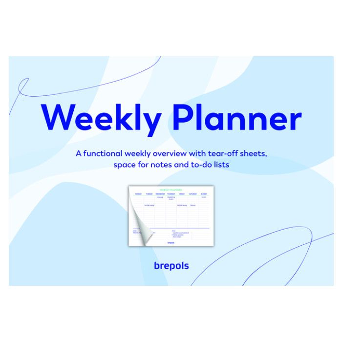 Planner Brepols Weekly A4 7dagen/1pagina horizontaal assorti