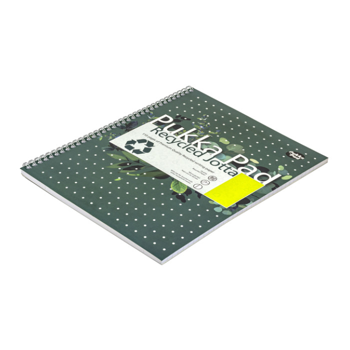 Collegeblok Pukka Pad Jotta Recycled A4 lijn 4-gaats 110 pagina's 80gr groen