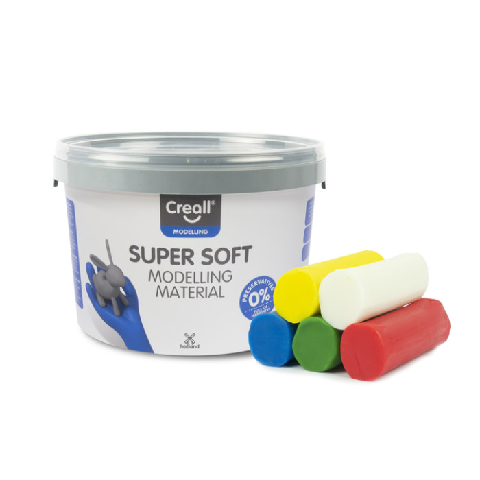 Klei Creall supersoft rood/blauw/groen/geel/wit 1750gram